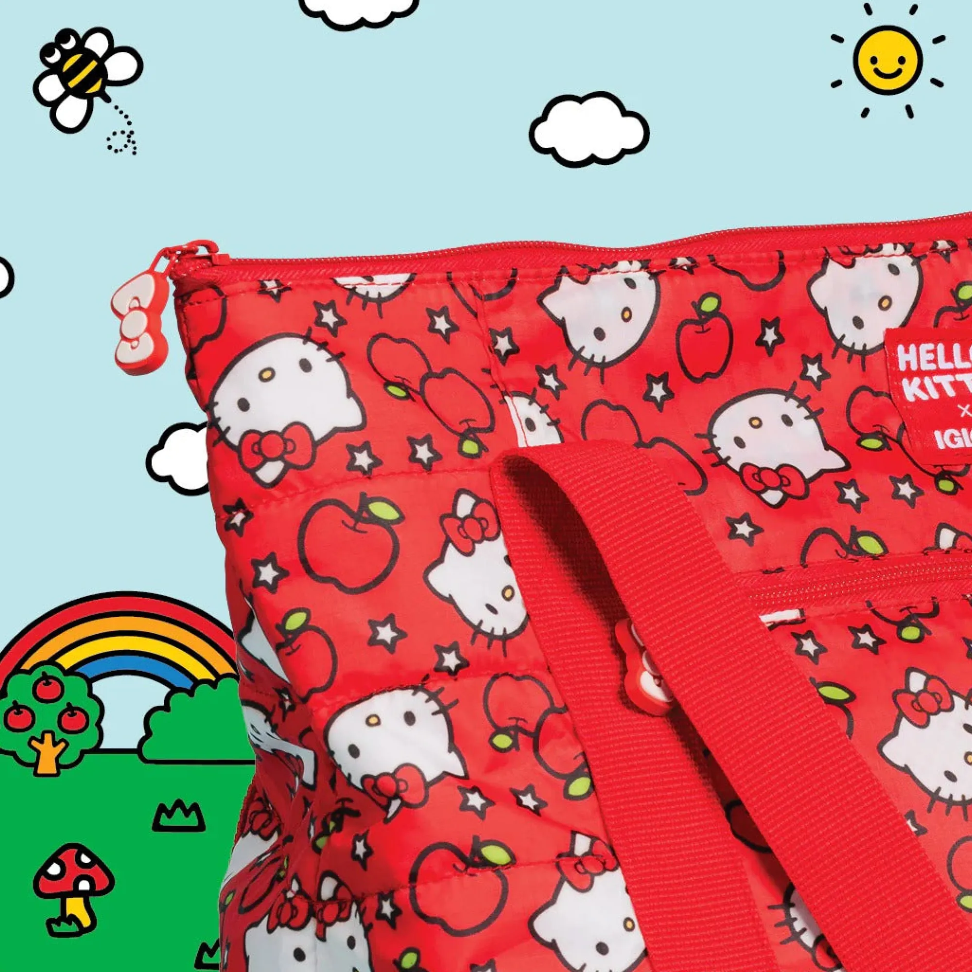 Igloo Products Corp Hello Kitty x Igloo Apples Packable Puffer 20-Can Cooler Bag