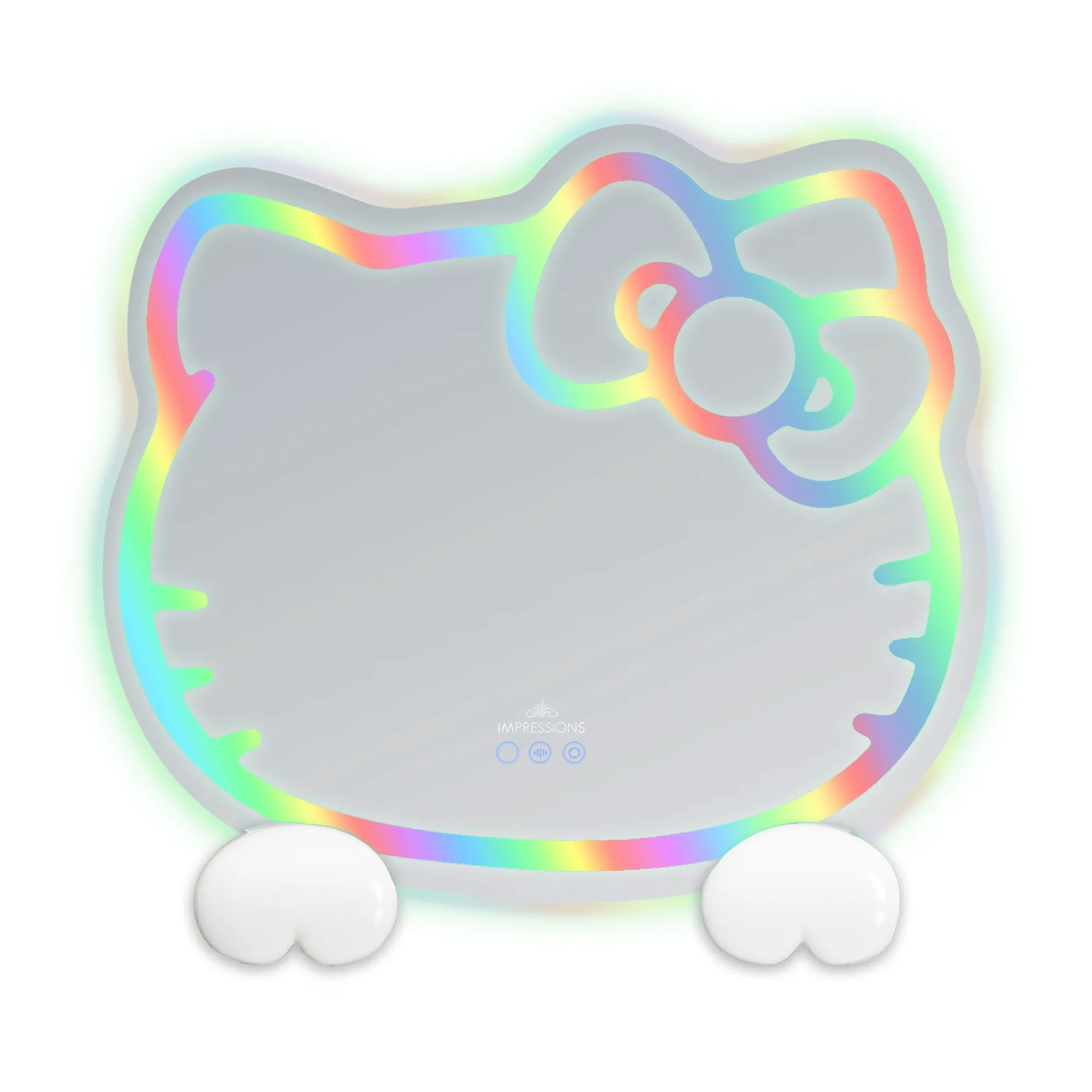 Impressions Vanity Co. Hello Kitty x Impressions Vanity RGB Wall Mirror 2.0 W/ Bluetooth Speakers and Specialty Base