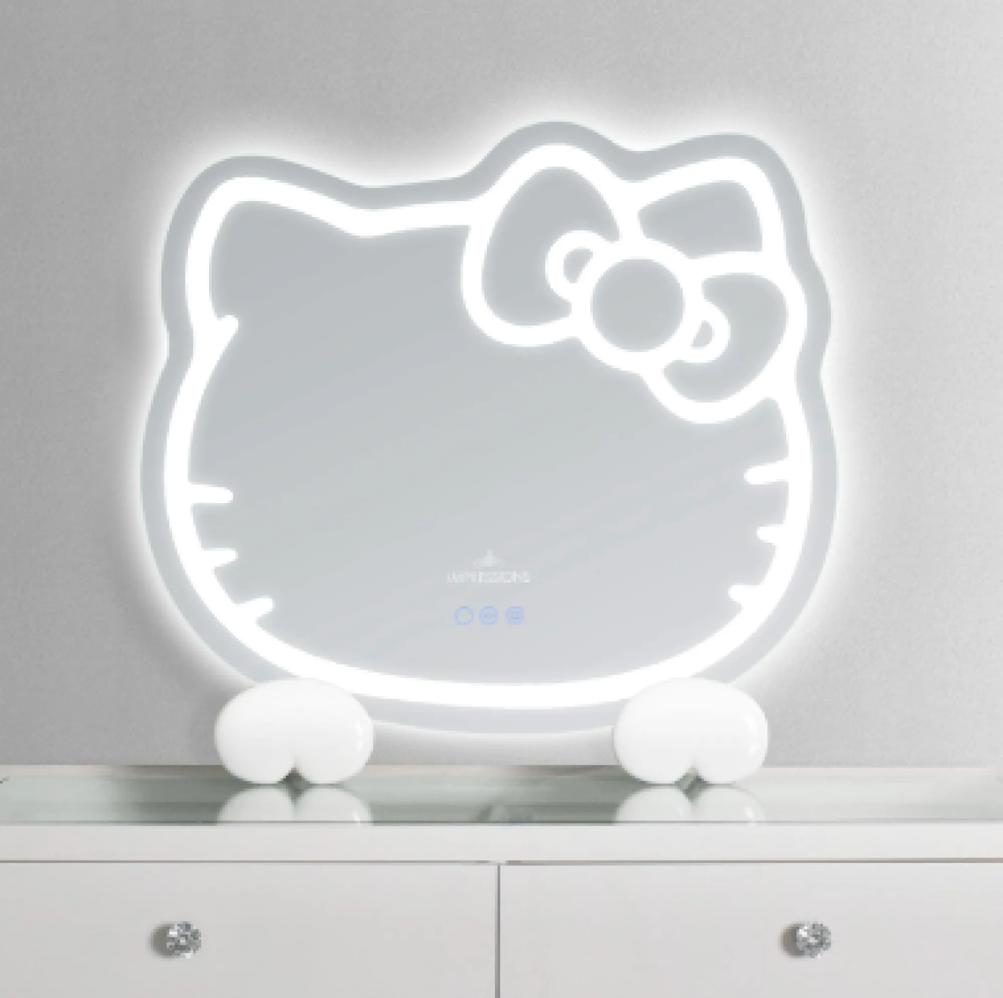 Impressions Vanity Co. Hello Kitty x Impressions Vanity RGB Wall Mirror 2.0 W/ Bluetooth Speakers and Specialty Base