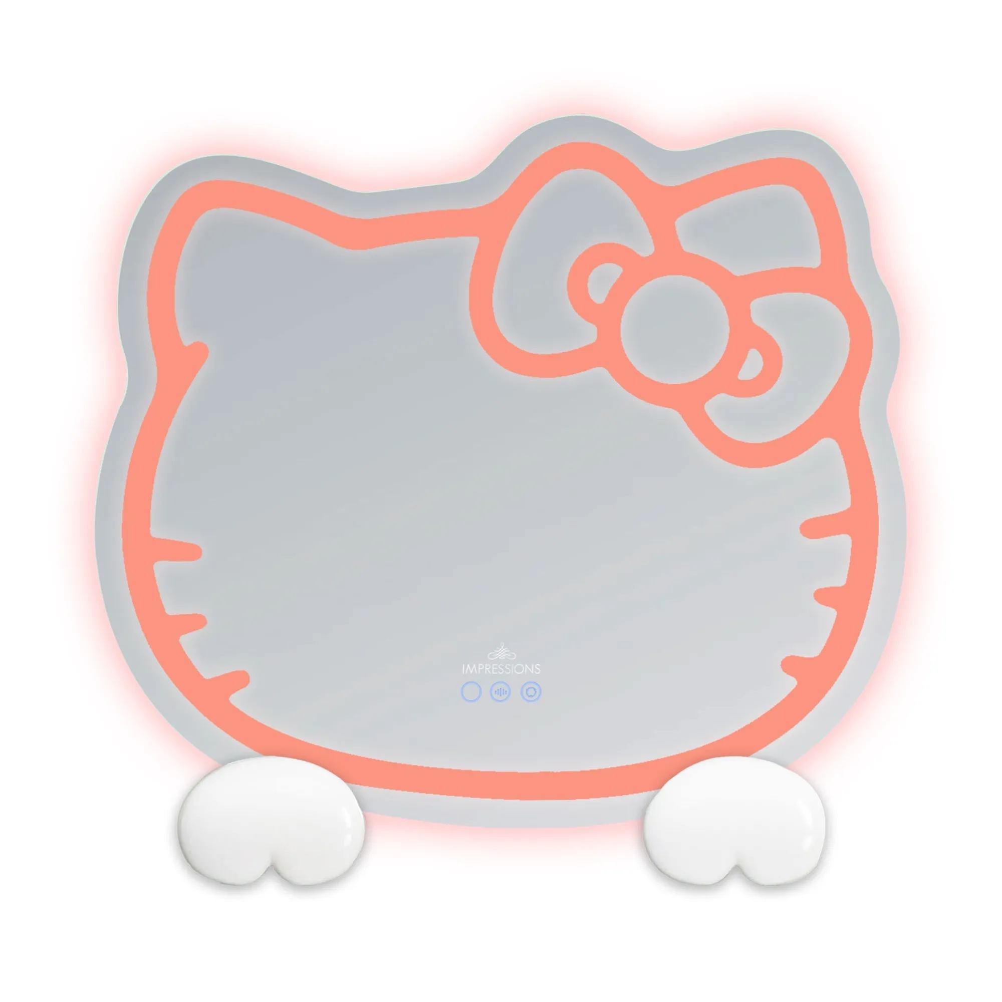 Impressions Vanity Co. Hello Kitty x Impressions Vanity RGB Wall Mirror 2.0 W/ Bluetooth Speakers and Specialty Base