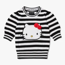 Kate Spade Hello Kitty x New York Puff Sleeve Intarsia Sweater