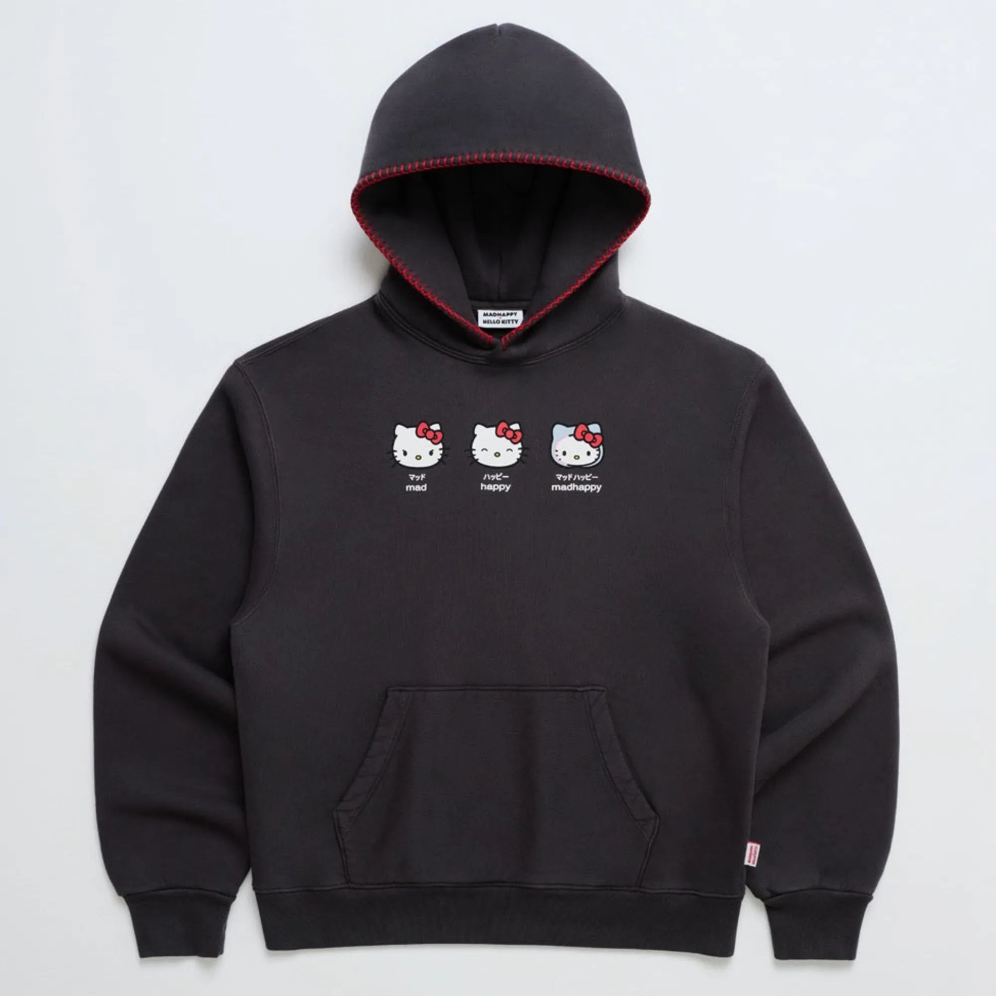 MADHAPPY Hello Kitty x Emotions Midweight Fleece Hoodie (Noir)