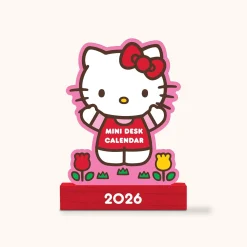 Studio Oh! Hello Kitty x 2026 Mini Desk Calendar with Wood Stand