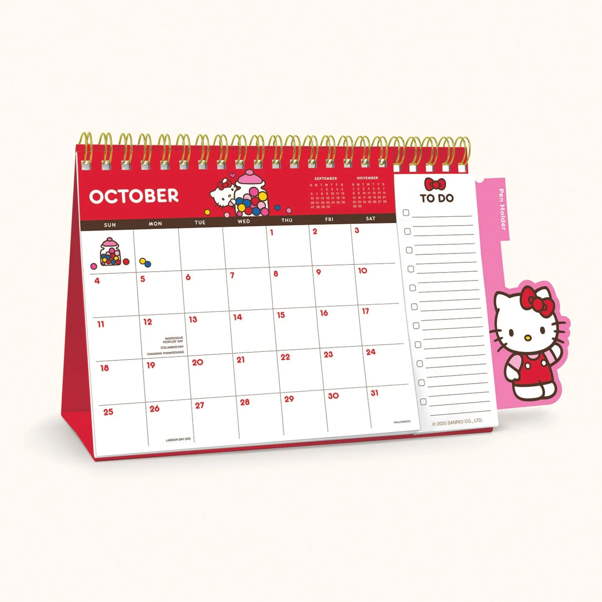 Studio Oh! Hello Kitty x 2026 Standing Desk Easel Calendar with Pen Holder