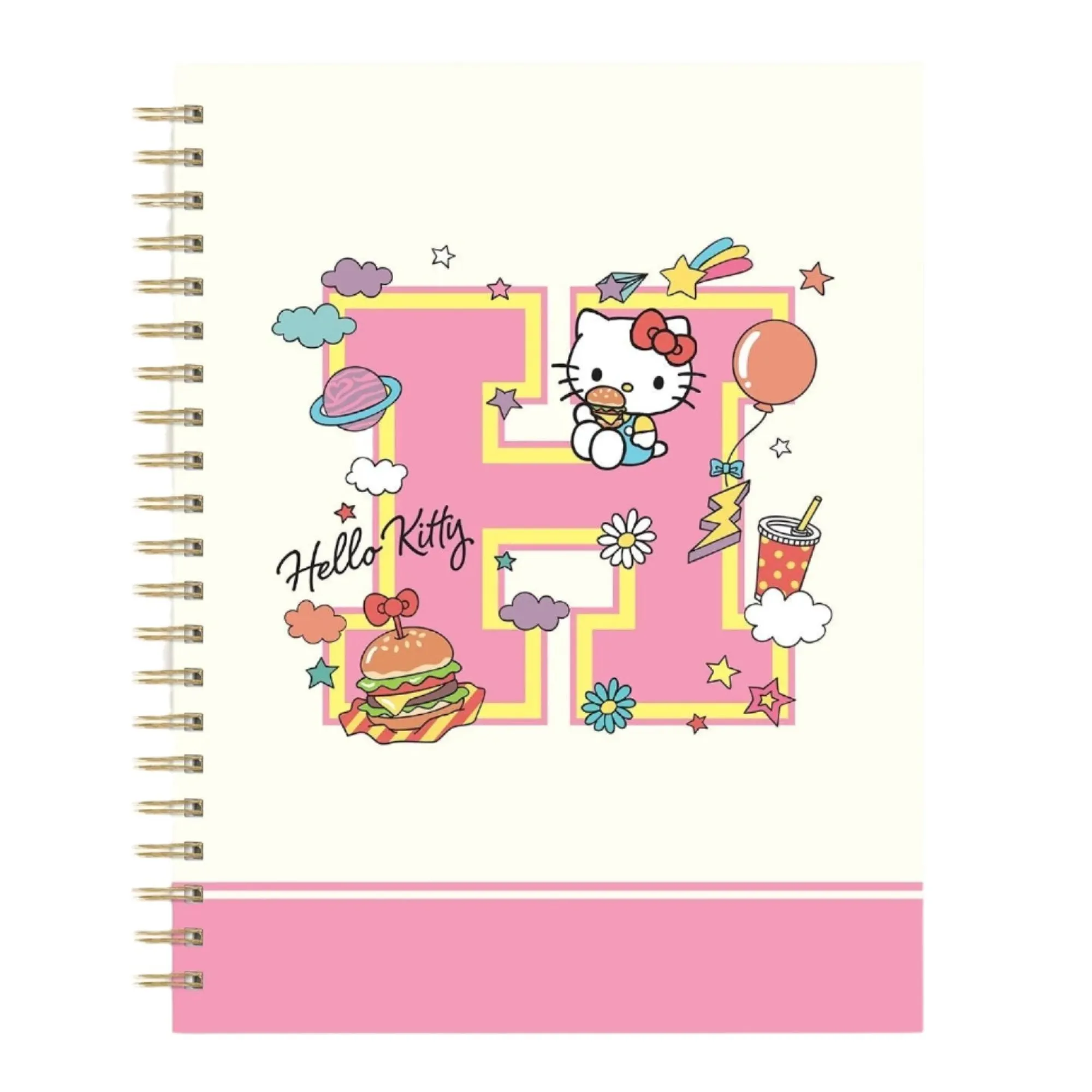 Studio Oh! Hello Kitty x College Letters Extra-Large Spiral Notebook