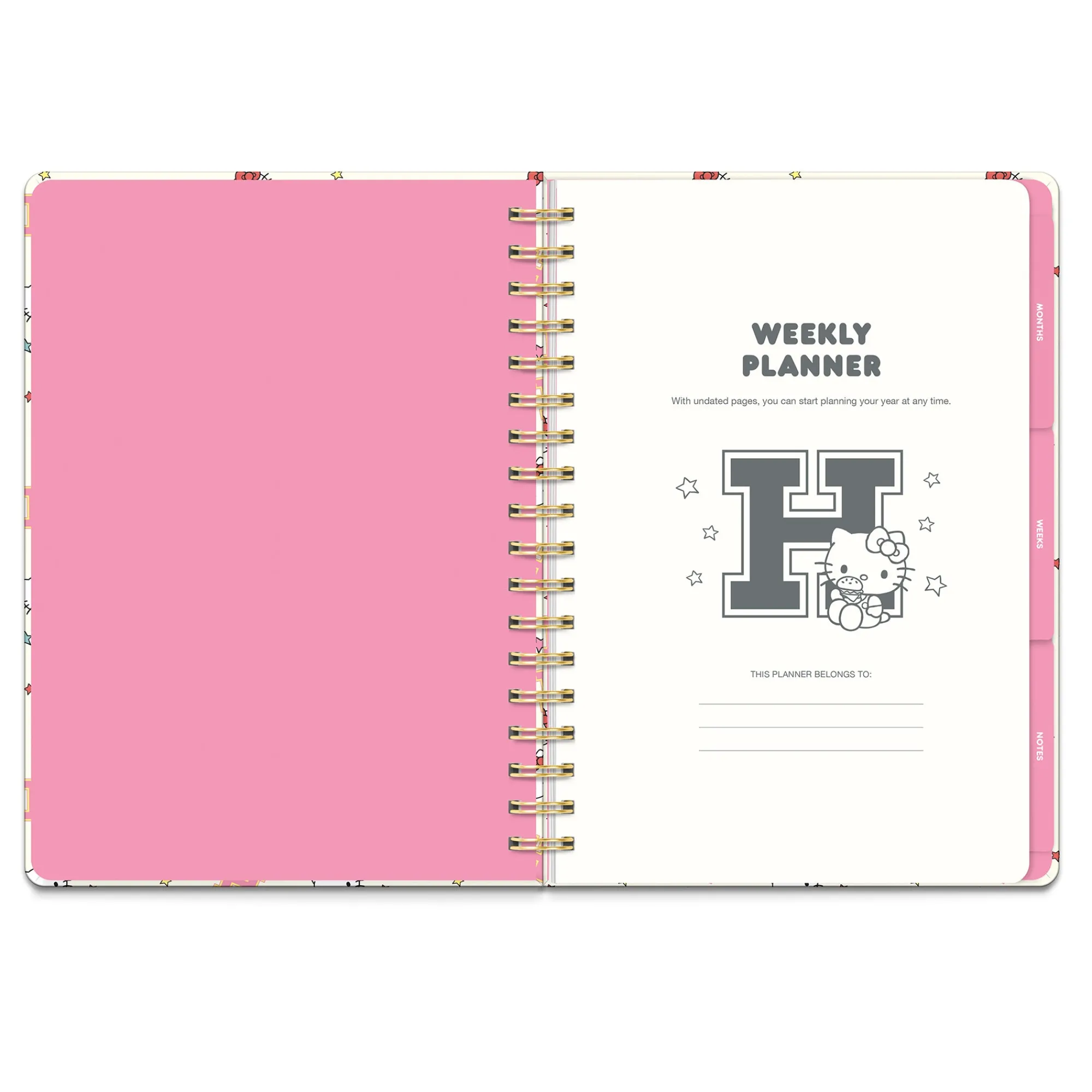 Studio Oh! Hello Kitty x College Letters Tri-Tab Planner