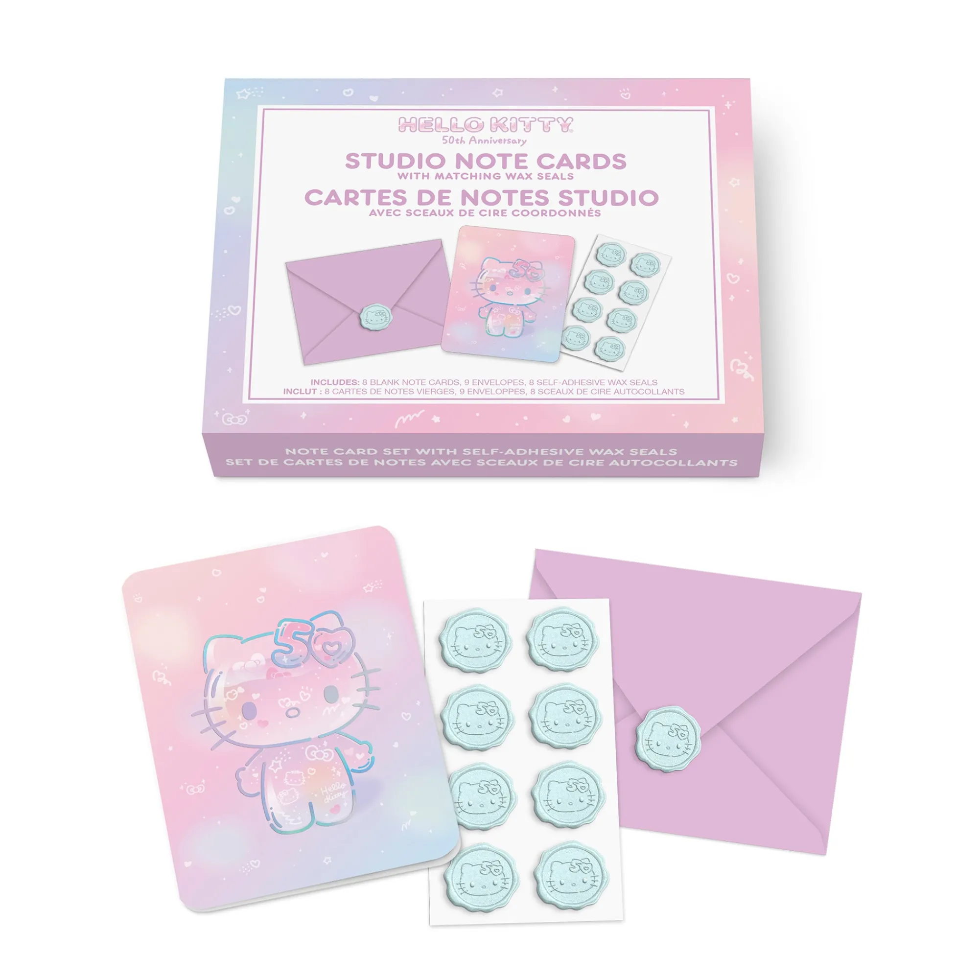 Orange Circle Hello Kitty x Studio Oh! 50th Anniversary 25-Pc Note Cards & Wax Seals Set