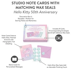 Orange Circle Hello Kitty x Studio Oh! 50th Anniversary 25-Pc Note Cards & Wax Seals Set