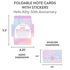 Orange Circle Hello Kitty x Studio Oh! 50th Anniversary Mini Note Cards and Sticker Set