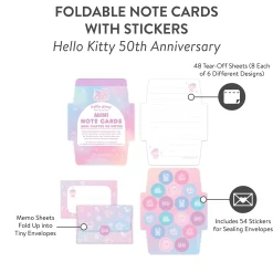 Orange Circle Hello Kitty x Studio Oh! 50th Anniversary Mini Note Cards and Sticker Set