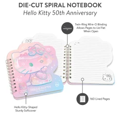 Orange Circle Hello Kitty x Studio Oh! 50th Anniversary Die-Cut Spiral Notebook