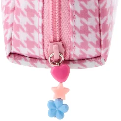 Japan Original Hello Kitty Zipper Pouch (Floral Houndstooth Series)