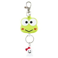 Japan Original Keroppi Bestie Face Badge Reel