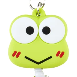Japan Original Keroppi Bestie Face Badge Reel