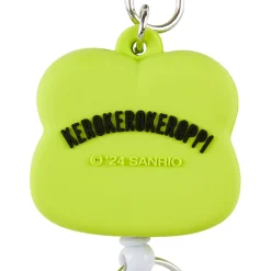 Japan Original Keroppi Bestie Face Badge Reel