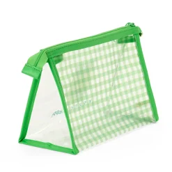 Japan Original Keroppi Clear Gingham Zipper Pouch