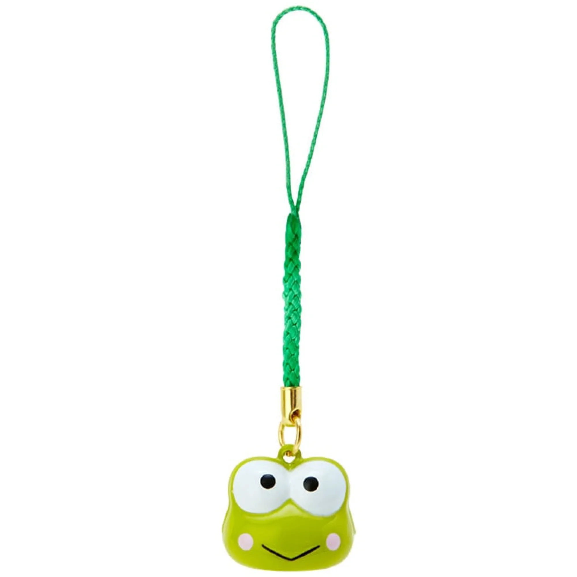 Japan Original Keroppi Mini Mascot Bell Charm