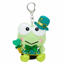 Japan Original Keroppi Plush Mascot Keychain (Love You More Series)