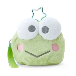 Japan Original Keroppi Plush Mini Face Pouch