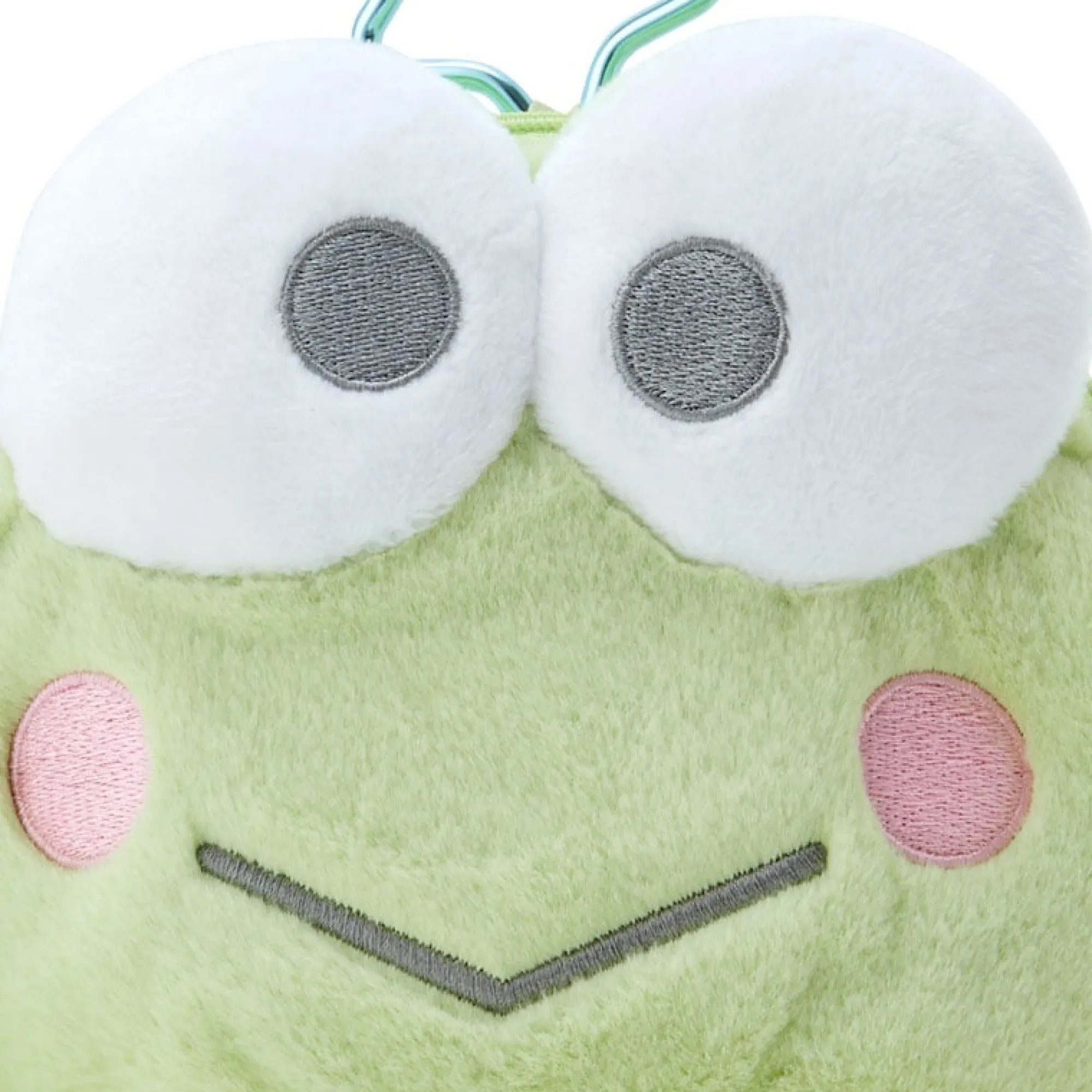 Japan Original Keroppi Plush Mini Face Pouch