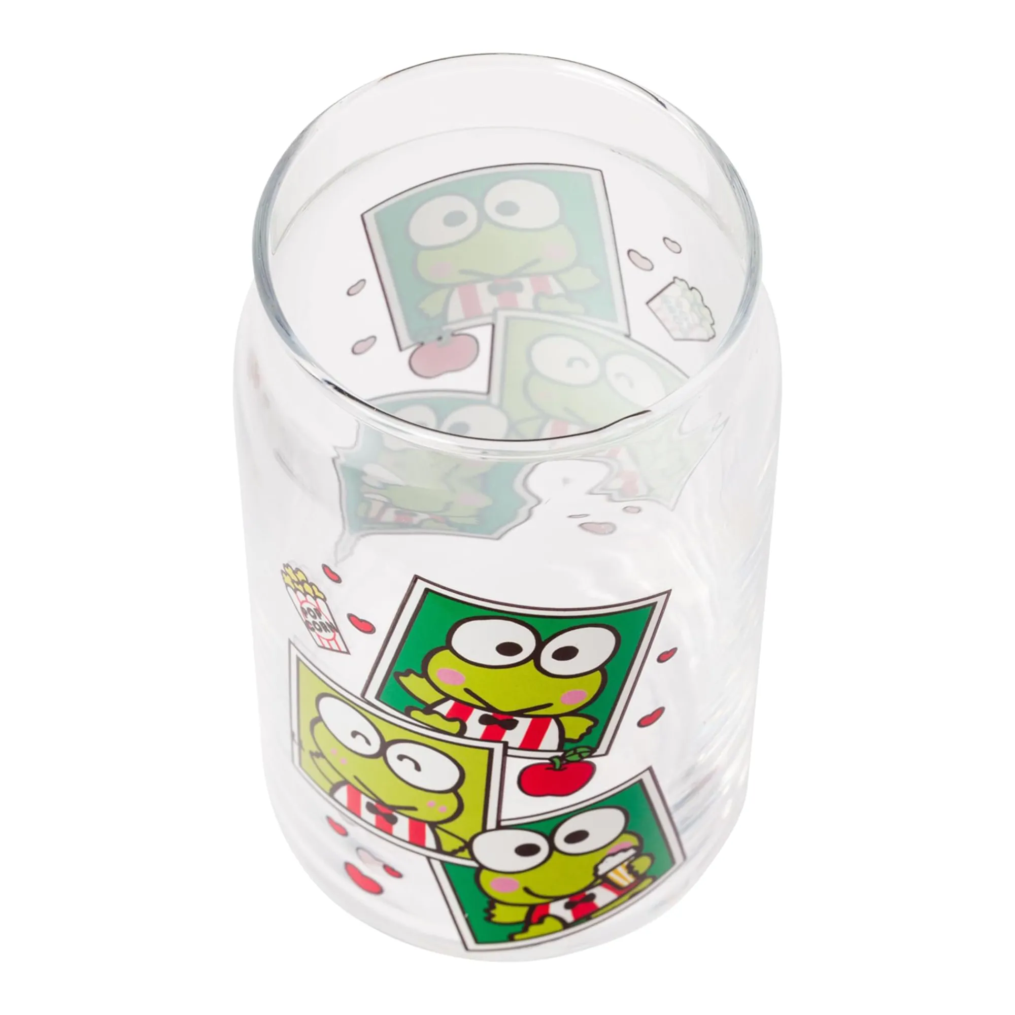 Silver Buffalo Keroppi Snacks Bamboo Lidded Glass Tumbler