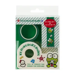 Japan Original Keroppi Washi Tape and Dispenser Set (Sanrio Forever Series)