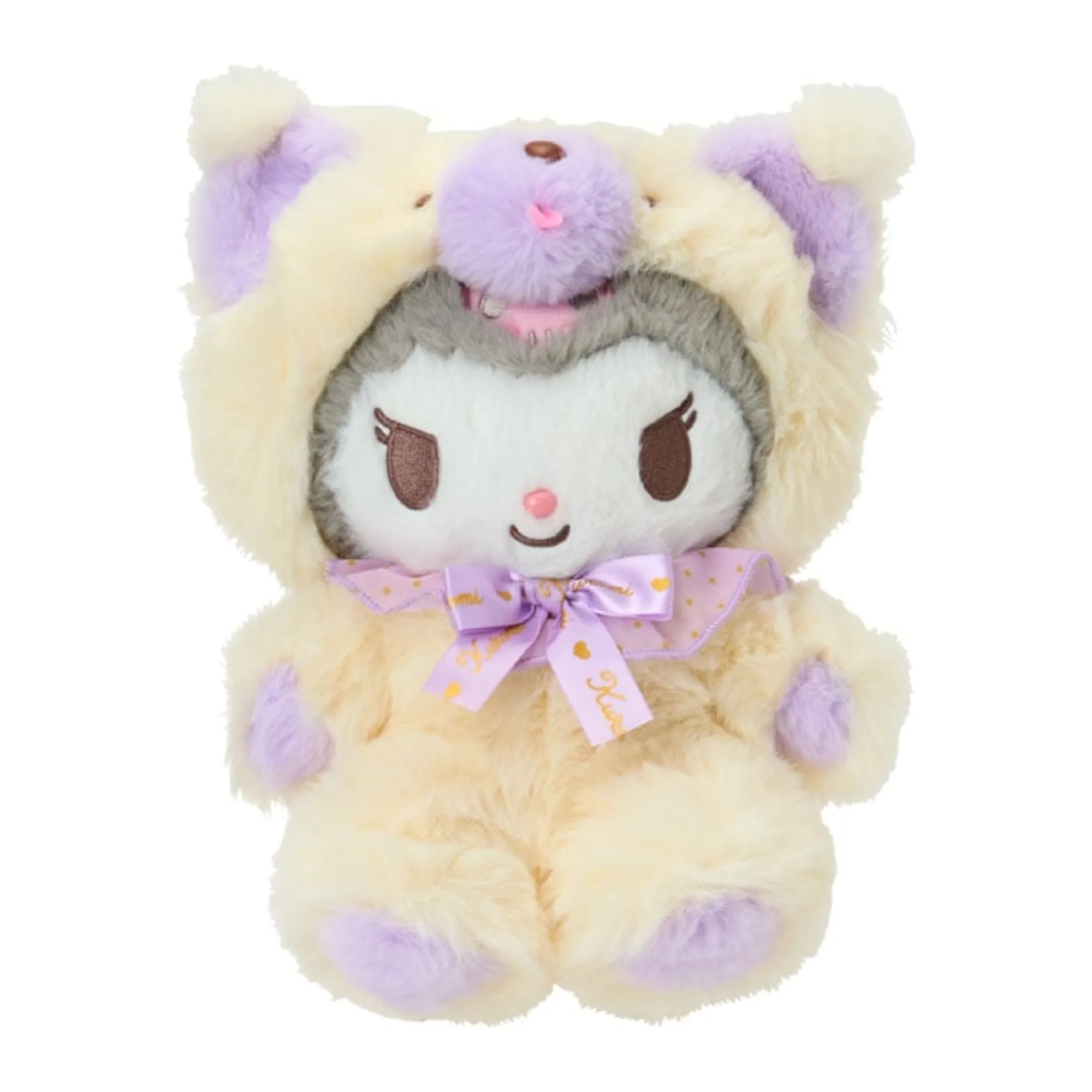 Japan Original Kuromi 10" Plush (Fluffy Teddy Bear Series)