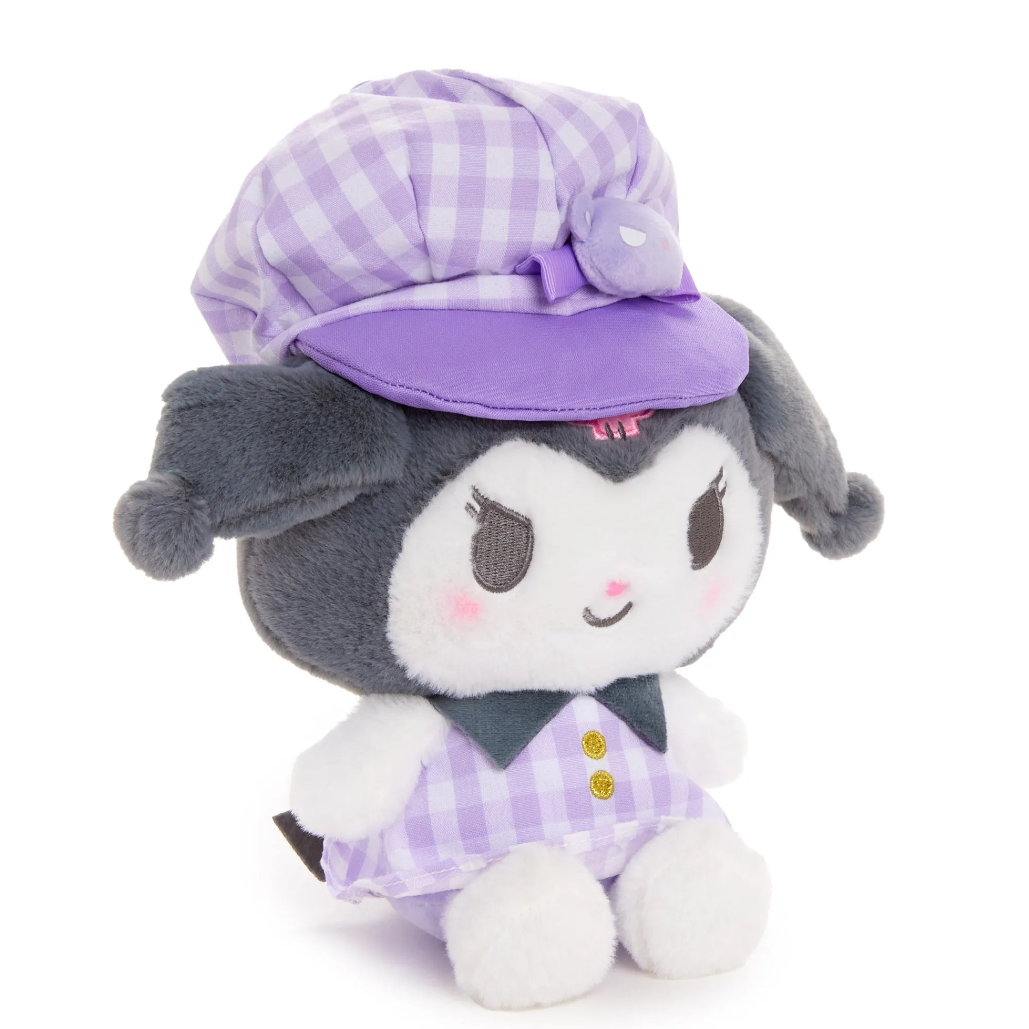 NAKAJIMA CORPORATION Kuromi 8" Plush (Gingham Cap Series)