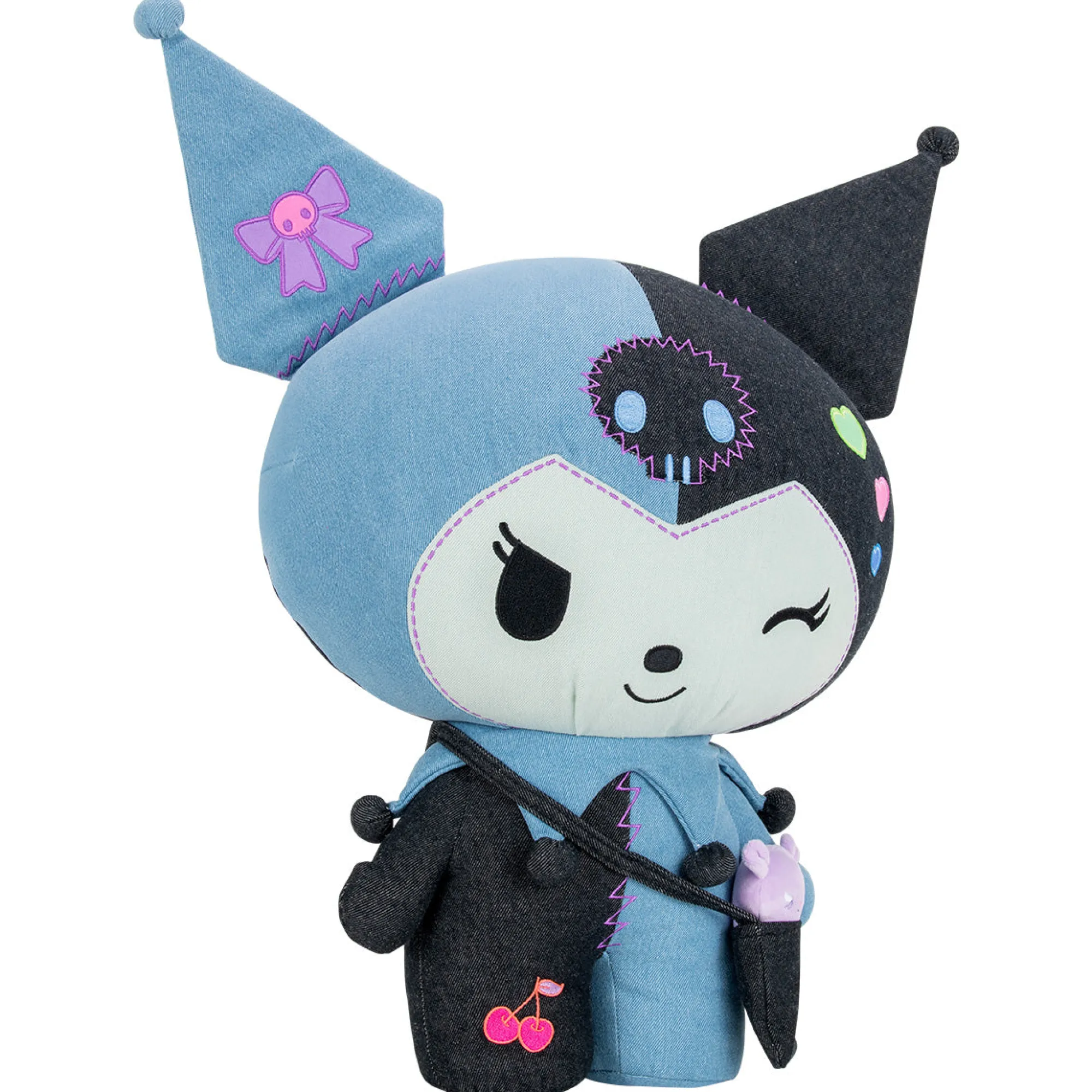Jazwares Kuromi 24" Ultra-Premier Denim Patchwork Plush (Limited Edition)