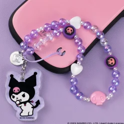 HAMEE Kuromi Beaded Charm Mobile Phone Wrist Strap