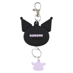 Japan Original Kuromi Bestie Face Badge Reel