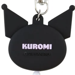 Japan Original Kuromi Bestie Face Badge Reel