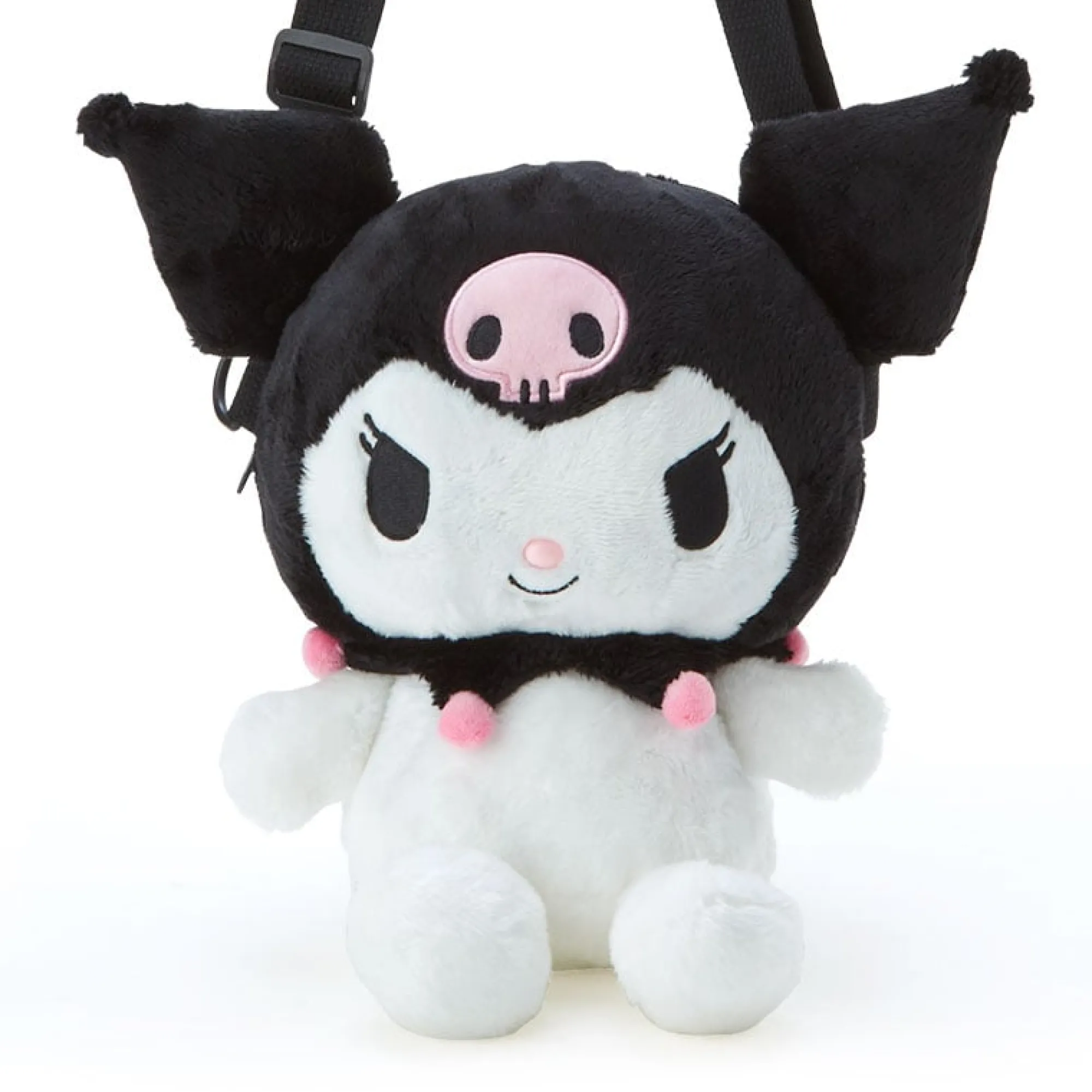 Japan Original Kuromi Convertible Plush Bag