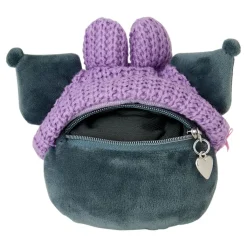Japan Original Kuromi Cozy Cap Mascot Clip Pouch