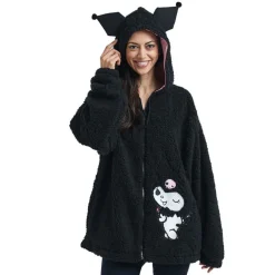 BIOWORLD Kuromi Cozy Sherpa Zip Lounge Hoodie