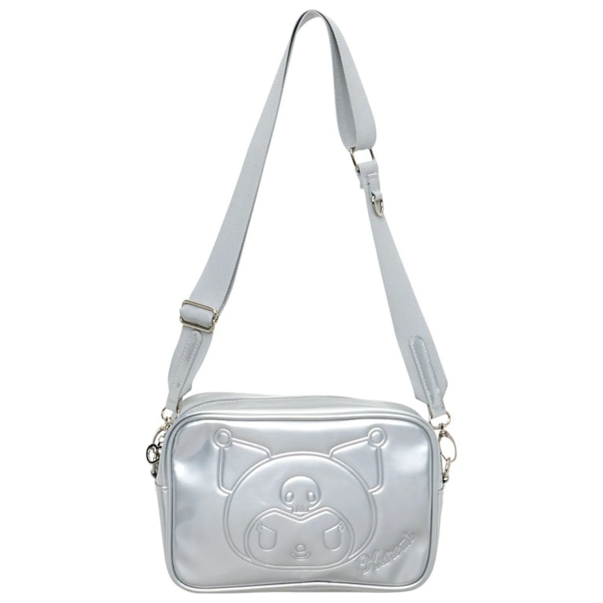 Japan Original Kuromi Crossbody Bag (Silver Houndstooth Series)