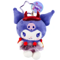 Global Original Kuromi Dark Plush Mascot Keychain (Bright and Dark Angel Series)