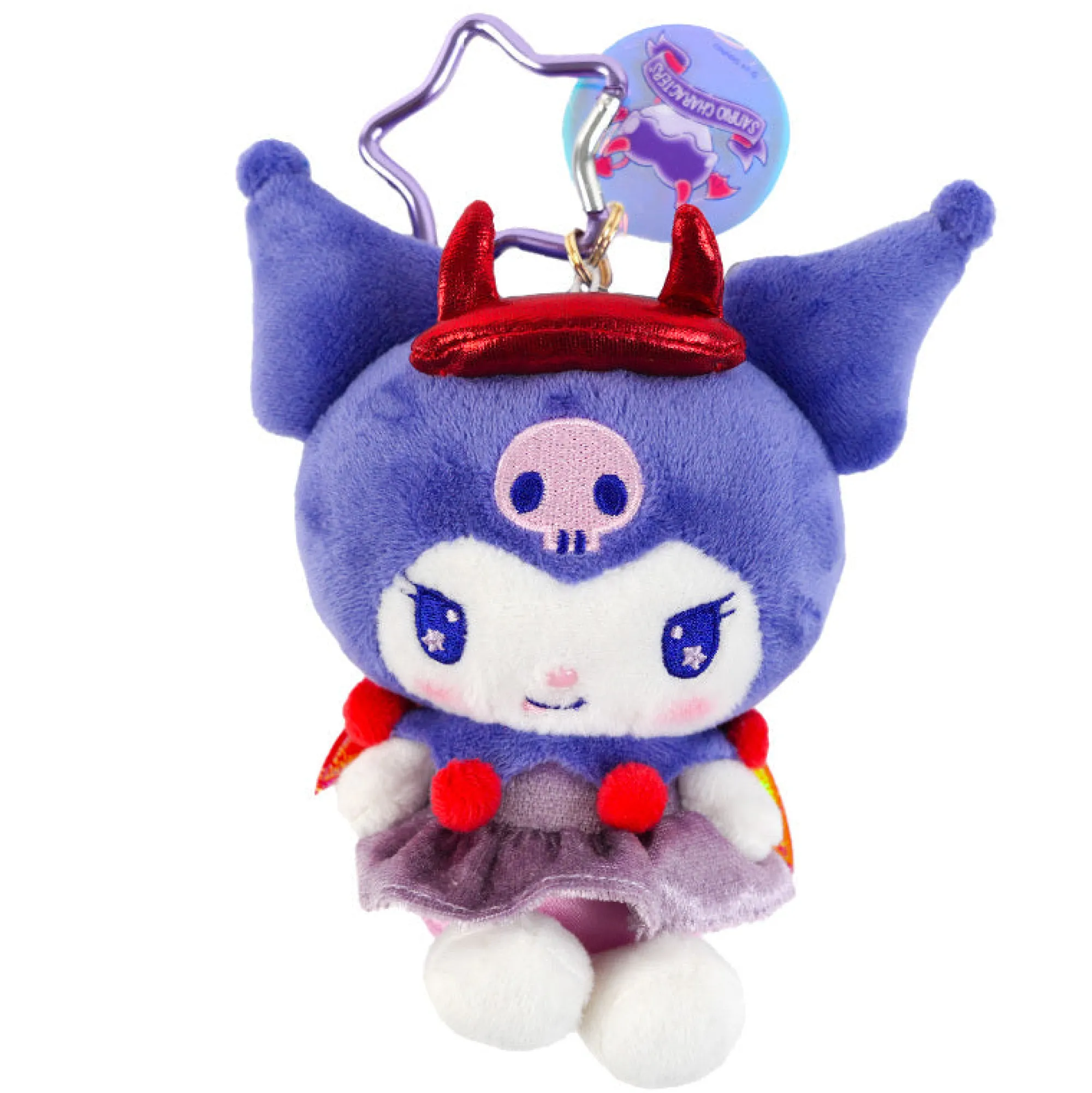 Global Original Kuromi Dark Plush Mascot Keychain (Bright and Dark Angel Series)