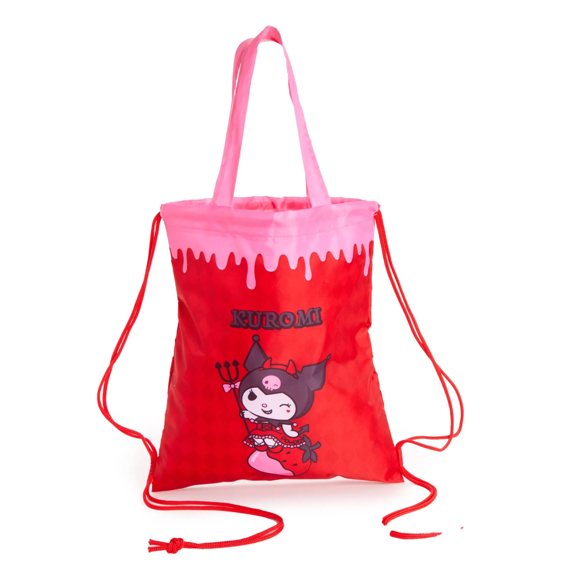 NAKAJIMA CORPORATION Kuromi Drawstring Backpack (Strawberry Treat Series)