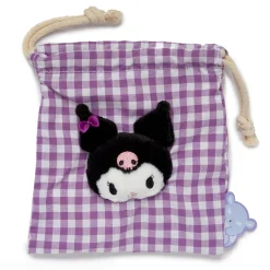 NAKAJIMA CORPORATION Kuromi Drawstring Pouch (Gingham Cafe Series)