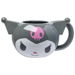 Silver Buffalo Kuromi Face Sculpted Mug (Gray)