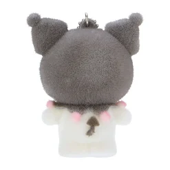 Japan Original Kuromi Flocked Keychain Mascot