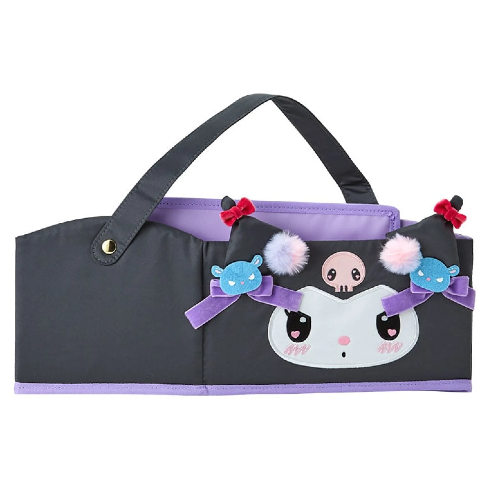 Japan Original Kuromi Foldable Storage Caddy (Slumber Room Series)
