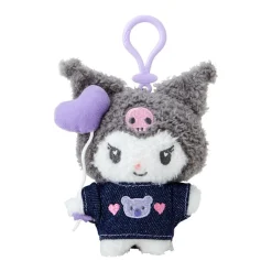 Japan Original Kuromi Keychain Mascot Clip (Denim Patch Series)