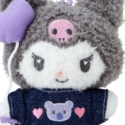 Japan Original Kuromi Keychain Mascot Clip (Denim Patch Series)