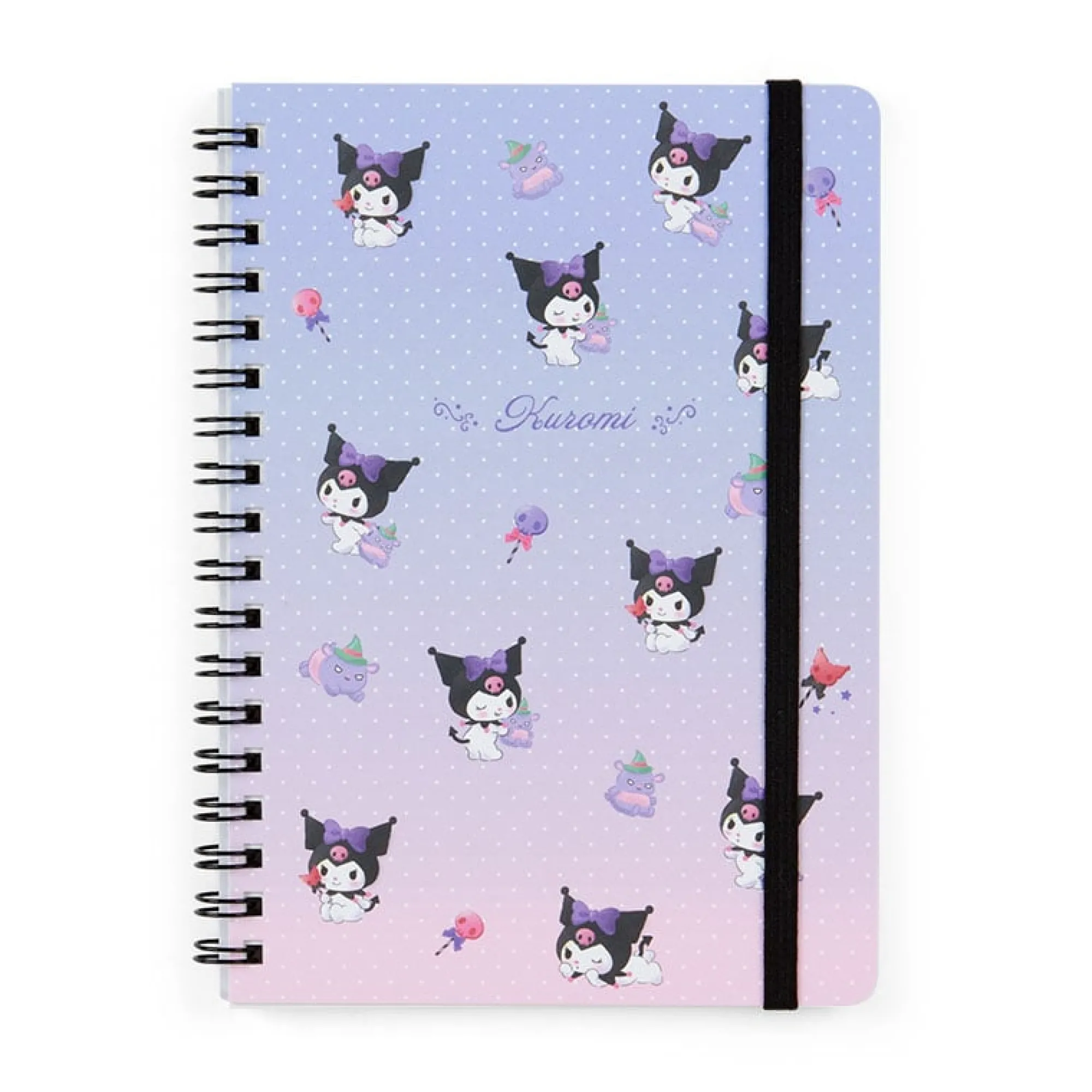 Japan Original Kuromi Lined Notebook (Elastic Closure)