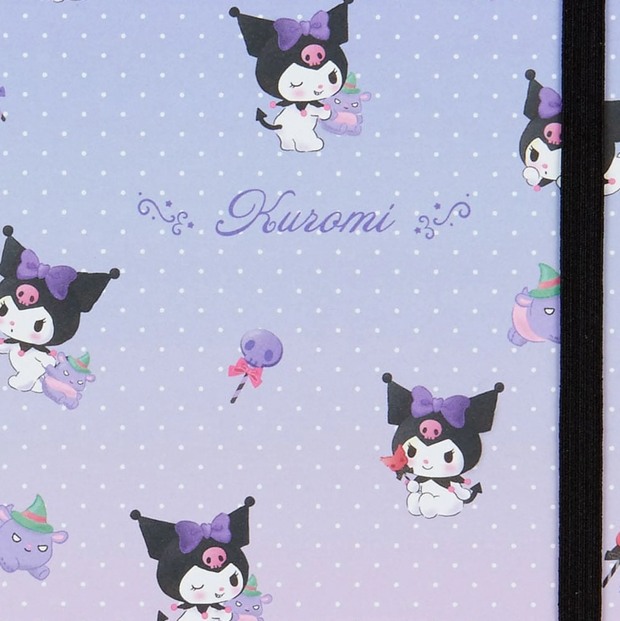 Japan Original Kuromi Lined Notebook (Elastic Closure)