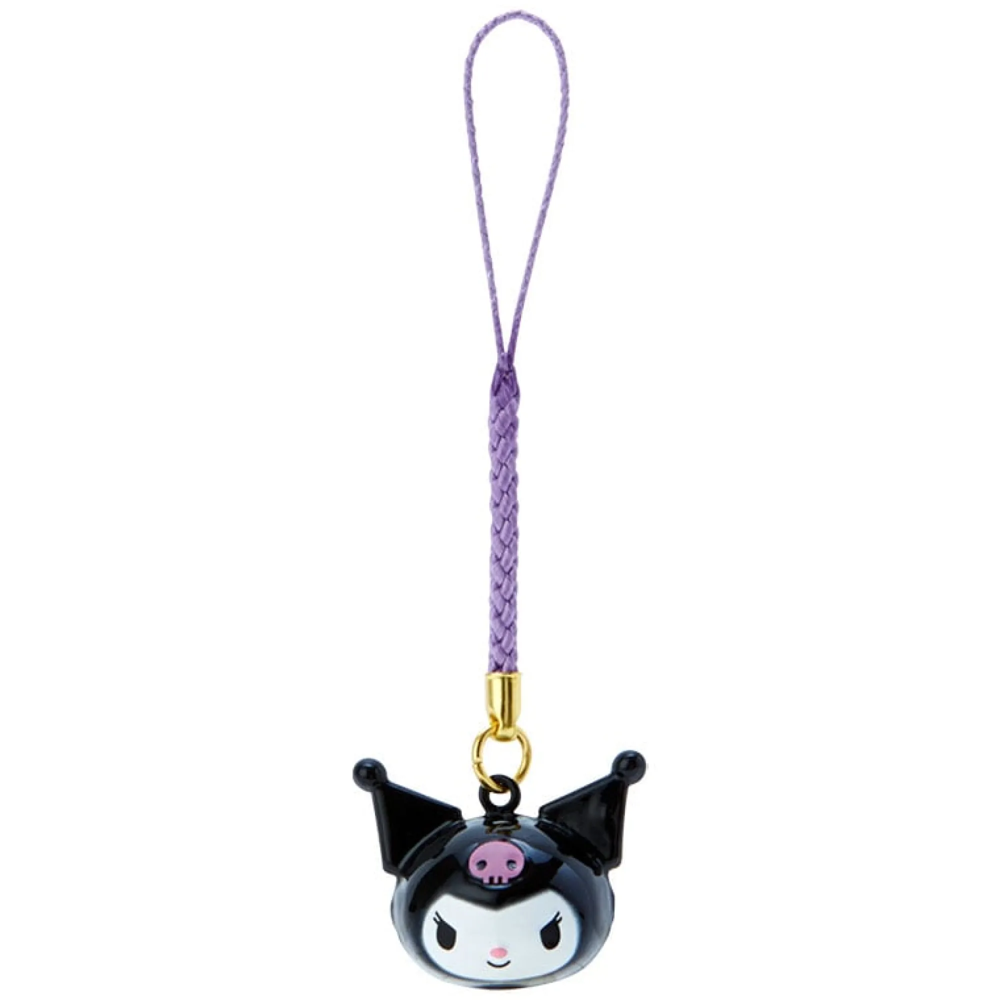 Japan Original Kuromi Mini Mascot Bell Charm