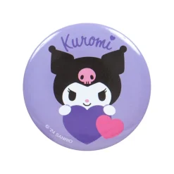 Japan Original Kuromi Mini Pouch and Pin Set (Big Heart Series)