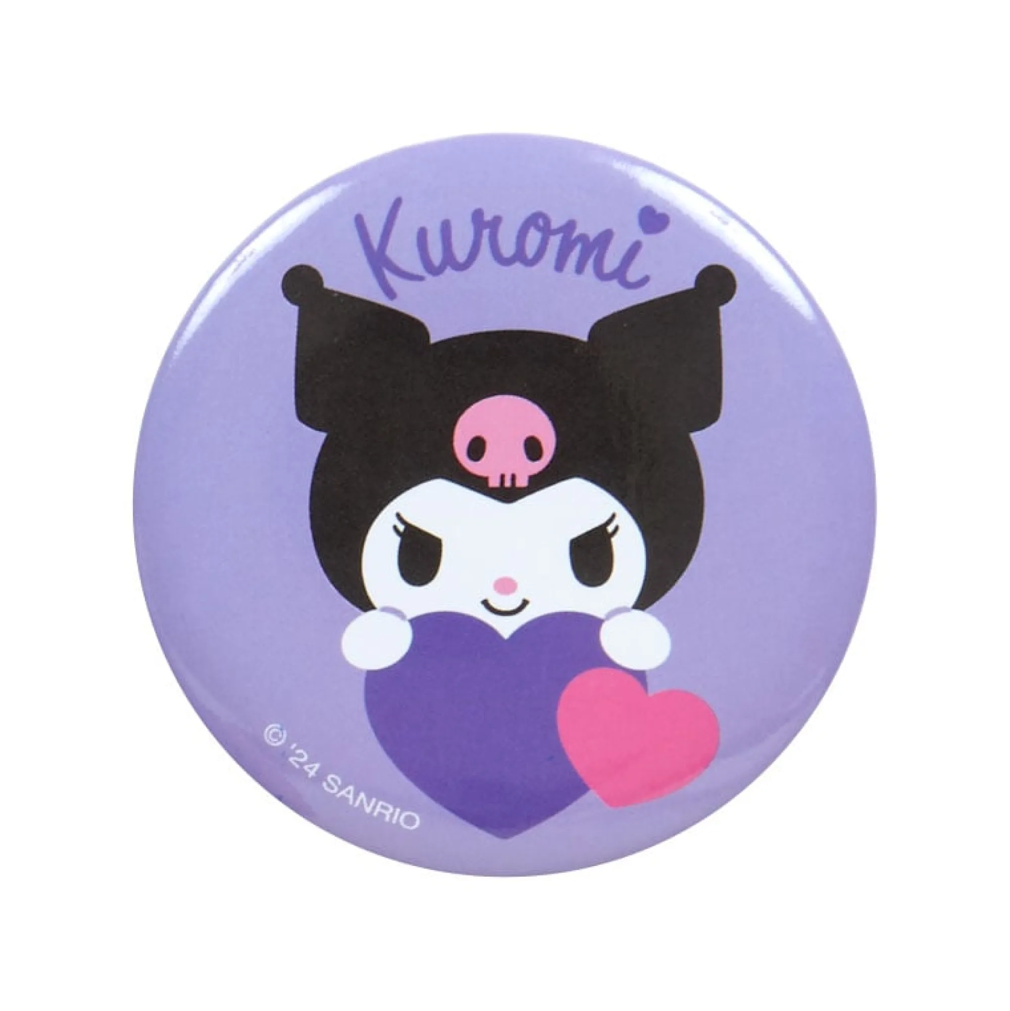 Japan Original Kuromi Mini Pouch and Pin Set (Big Heart Series)